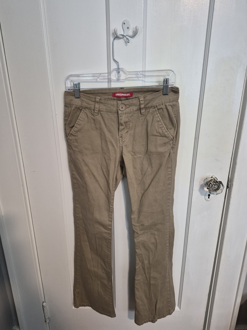 UNIONBAY Tan Flare Chino Pants